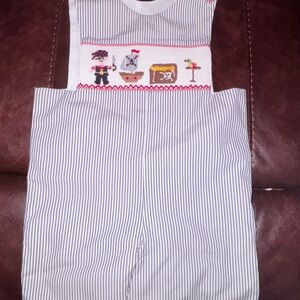 Striped Kids long JonJon-Jon with Pirate Theme